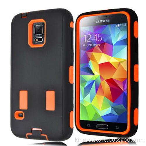 Rugged Silicone and PC Case for Samsung S5